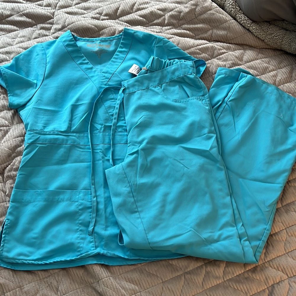 Grey’s Anatomy Light Blue Scrub Set XS